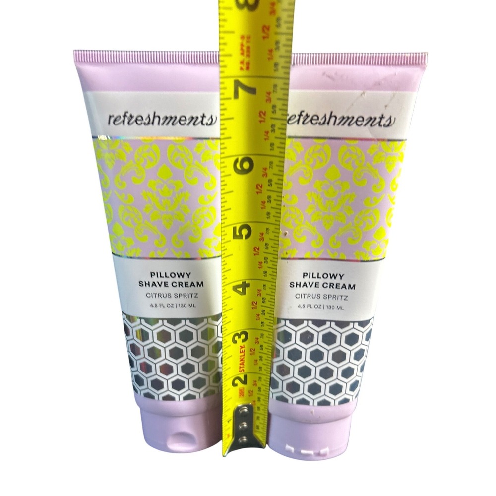 Refreshments Pillowy Shave Cream Citrus Spritz 4.5 oz 2 Vegan Shaving Cream - Picture 7 of 7